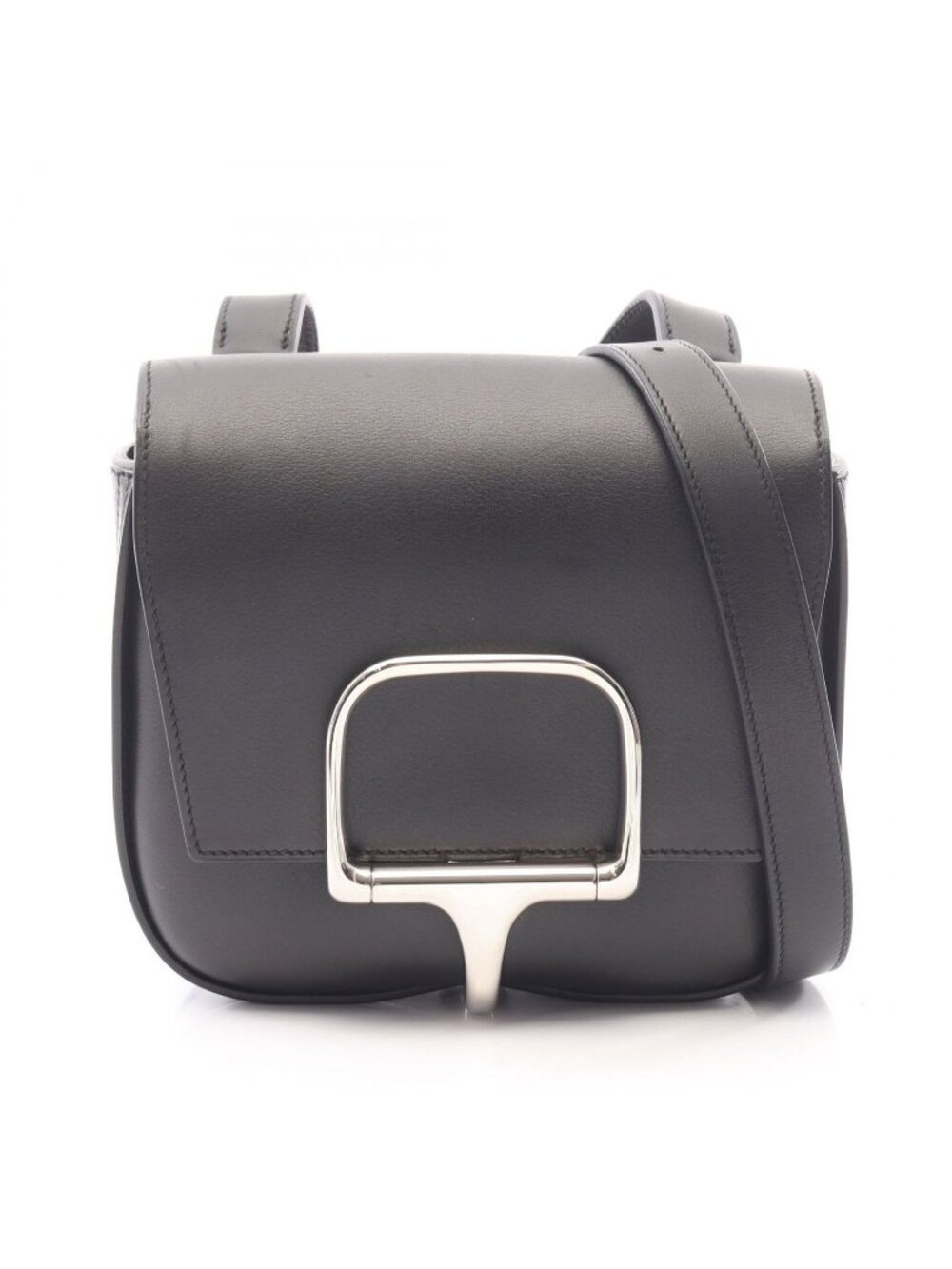 Hermes Shoulder Bag Della Cavalleria Mini Black Leather